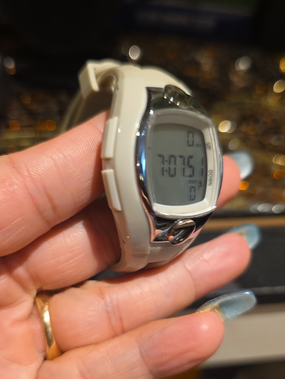 White Digital Sport Smartwatch with Silicone Band